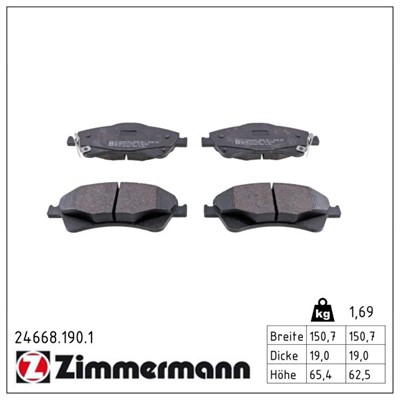 ZIMMERMANN 24668.190.1 Číslo výrobce: 24668. EAN: 4250238754176.