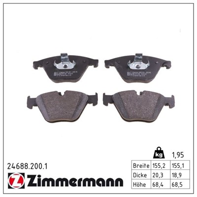 ZIMMERMANN 24688.200.1 Číslo výrobce: 24688. EAN: 4250238753889.