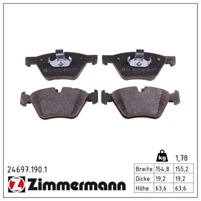 ZIMMERMANN 24697.190.1 Číslo výrobce: 23794. EAN: 4250238753865.