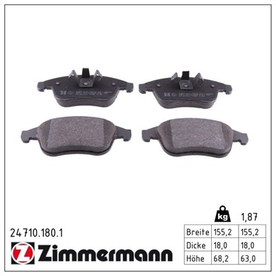 ZIMMERMANN 24710.180.1 Číslo výrobce: 24710. EAN: 4250238759089.