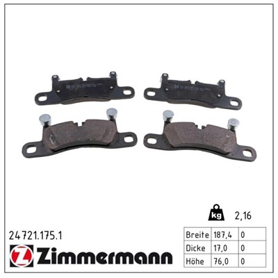 ZIMMERMANN 24721.175.1 Číslo výrobce: 24721. EAN: 4250238765684.