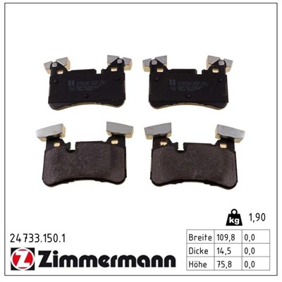 ZIMMERMANN 24733.150.1 Číslo výrobce: 24733. EAN: 4250238769262.