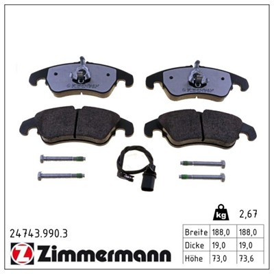 ZIMMERMANN 24743.990.3 Číslo výrobce: 24408. EAN: 4250238783343.