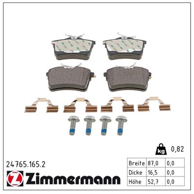 ZIMMERMANN 24765.165.2 Číslo výrobce: 24765. EAN: 4250238760382.