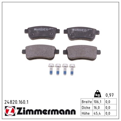 ZIMMERMANN 24820.160.1 Číslo výrobce: 24820. EAN: 4250238760528.