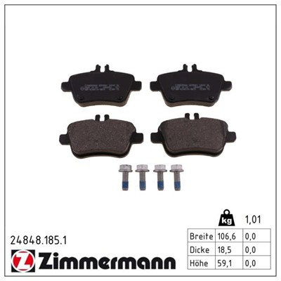 ZIMMERMANN 24848.185.1 Číslo výrobce: 24848. EAN: 4250238756040.