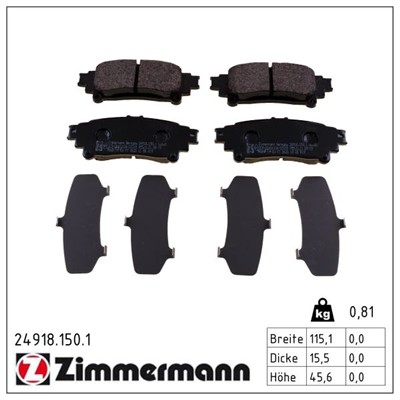 ZIMMERMANN 24918.150.1 Číslo výrobce: 24918. EAN: 4250238782520.