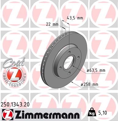 ZIMMERMANN 250.1343.20 EAN: 4250238756965.