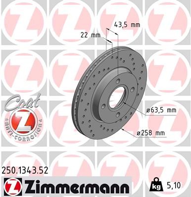 ZIMMERMANN 250.1343.52 EAN: 4250238752462.