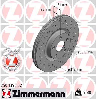 ZIMMERMANN 250.1398.52 EAN: 4250238782445.