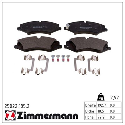 ZIMMERMANN 25022.185.2 Číslo výrobce: 25022. EAN: 4250238767756.
