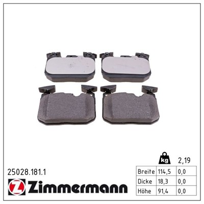 ZIMMERMANN 25028.181.1 Číslo výrobce: 25028. EAN: 4250238762270.