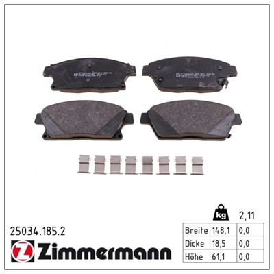 ZIMMERMANN 25034.185.2 Číslo výrobce: 25034. EAN: 4250238755517.
