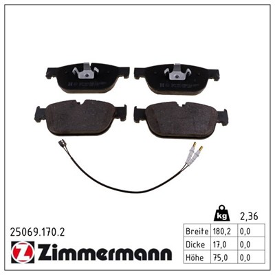 ZIMMERMANN 25069.170.2 Číslo výrobce: 25069. EAN: 4250238756156.