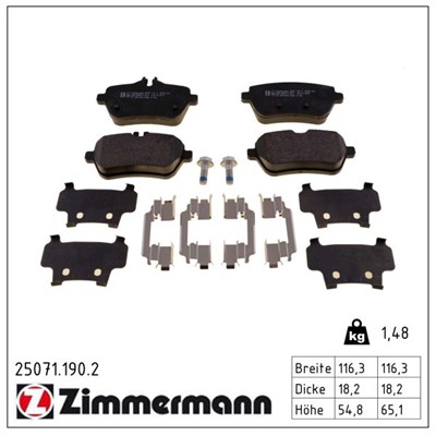 ZIMMERMANN 25071.190.2 Číslo výrobce: 25071. EAN: 4250238776581.