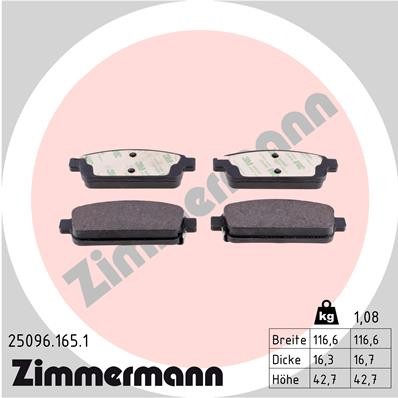 ZIMMERMANN 25096.165.1 Číslo výrobce: 25096. EAN: 4250238750130.