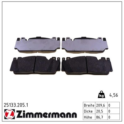 ZIMMERMANN 25133.205.1 Číslo výrobce: 25133. EAN: 4250238769880.