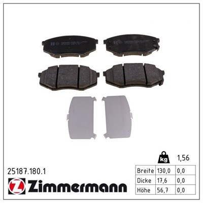ZIMMERMANN 25187.180.1 Číslo výrobce: 25187. EAN: 4250238763253.
