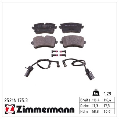ZIMMERMANN 25214.175.3 Číslo výrobce: 25214. EAN: 4250238759706.