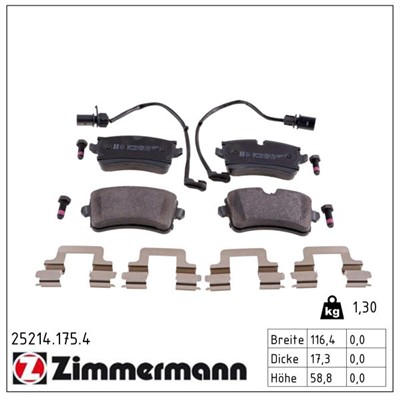 ZIMMERMANN 25214.175.4 Číslo výrobce: 24606. EAN: 4250238760269.