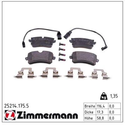 ZIMMERMANN 25214.175.5 Číslo výrobce: 25214. EAN: 4250238765851.