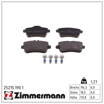 ZIMMERMANN 25215.190.1 Číslo výrobce: 25215. EAN: 4250238763208.