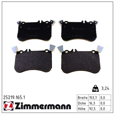 ZIMMERMANN 25219.165.1 Číslo výrobce: 25219. EAN: 4250238769910.