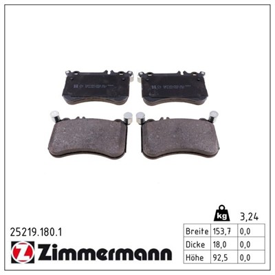 ZIMMERMANN 25219.180.1 Číslo výrobce: 25219. EAN: 4250238763291.