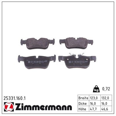 ZIMMERMANN 25331.160.1 Číslo výrobce: 25331. EAN: 4250238766513.