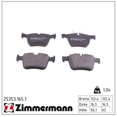 ZIMMERMANN 25353.165.1 Číslo výrobce: 25353. EAN: 4250238766896.