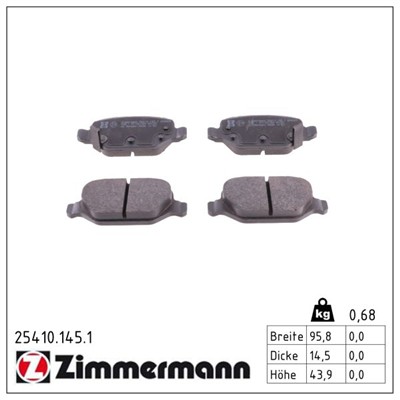 ZIMMERMANN 25410.145.1 Číslo výrobce: 25429. EAN: 4250238760863.