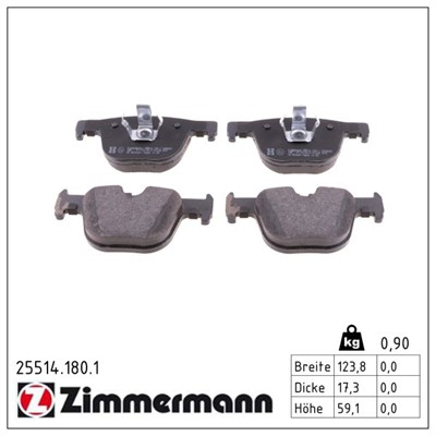 ZIMMERMANN 25514.180.1 Číslo výrobce: 25026. EAN: 4250238759164.