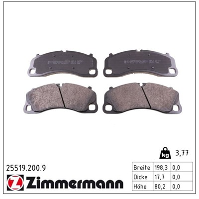 ZIMMERMANN 25519.200.9 Číslo výrobce: 25519. EAN: 4250238780564.