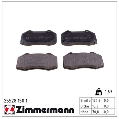 ZIMMERMANN 25528.150.1 Číslo výrobce: 25630. EAN: 4250238767480.
