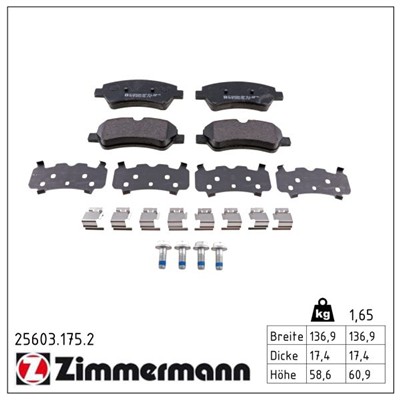 ZIMMERMANN 25603.175.2 Číslo výrobce: 25603. EAN: 4250238760849.