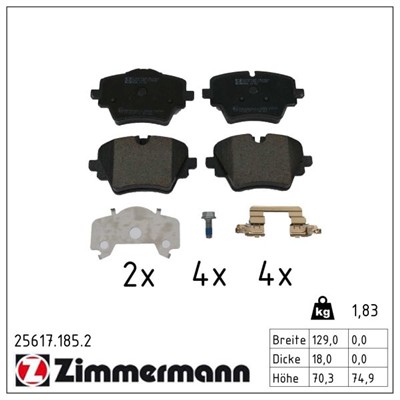 ZIMMERMANN 25617.185.2 Číslo výrobce: 25617. EAN: 4250238791614.