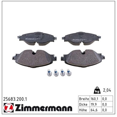 ZIMMERMANN 25683.200.1 Číslo výrobce: 25683. EAN: 4250238767497.