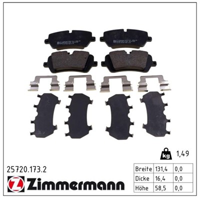 ZIMMERMANN 25720.173.2 Číslo výrobce: 25720. EAN: 4250238768807.