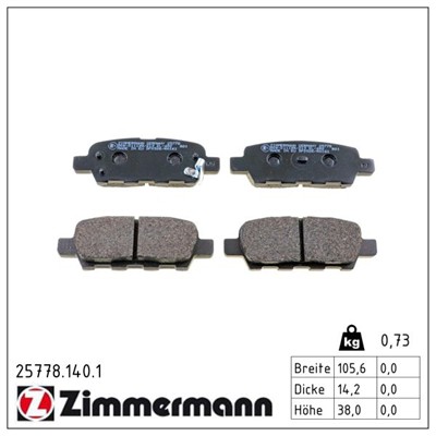 ZIMMERMANN 25778.140.1 Číslo výrobce: 24871. EAN: 4250238786146.