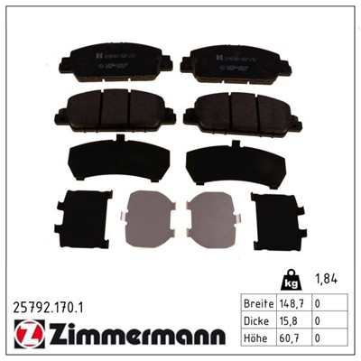 ZIMMERMANN 25792.170.1 Číslo výrobce: 25792. EAN: 4250238779902.