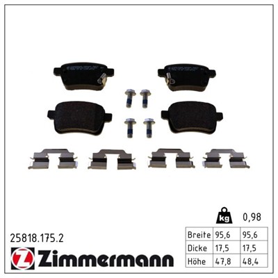 ZIMMERMANN 25818.175.2 Číslo výrobce: 25818. EAN: 4250238785019.