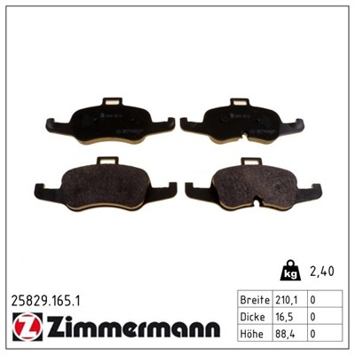 ZIMMERMANN 25829.165.1 Číslo výrobce: 25829. EAN: 4250238777175.