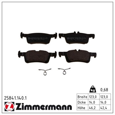 ZIMMERMANN 25841.140.1 Číslo výrobce: 25968. EAN: 4250238781202.