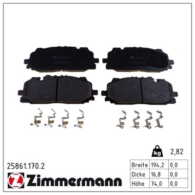 ZIMMERMANN 25861.170.2 Číslo výrobce: 22611. EAN: 4250238780533.