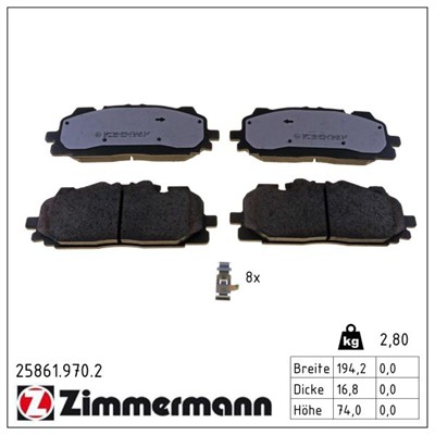 ZIMMERMANN 25861.970.2 Číslo výrobce: 22611. EAN: 4250238783404.