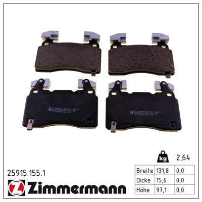ZIMMERMANN 25915.155.1 Číslo výrobce: 25915. EAN: 4250238782087.