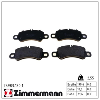 ZIMMERMANN 25983.180.1 Číslo výrobce: 25983. EAN: 4250238784692.