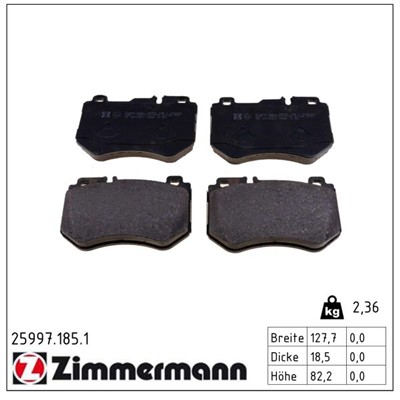 ZIMMERMANN 25997.185.1 Číslo výrobce: 25997. EAN: 4250238768890.