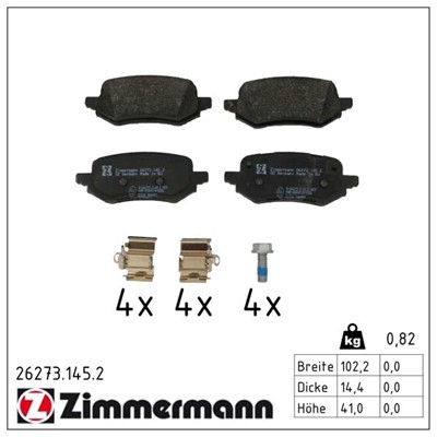 ZIMMERMANN 26273.145.2 Číslo výrobce: 26273. EAN: 4250238789727.