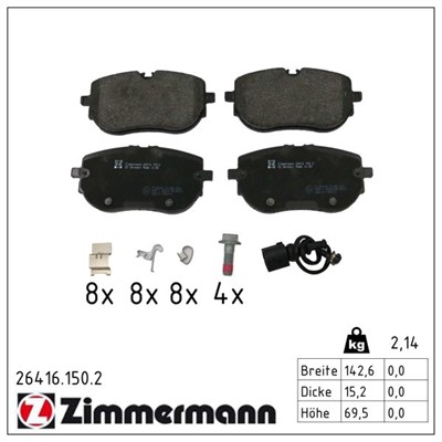 ZIMMERMANN 26416.150.2 Číslo výrobce: 26416. EAN: 4250238788706.